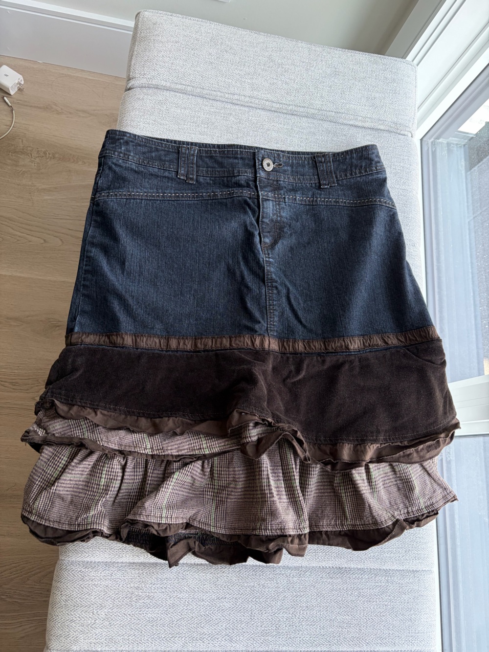 Point Zero by Nicole Benisti Y2K Denim Skirt